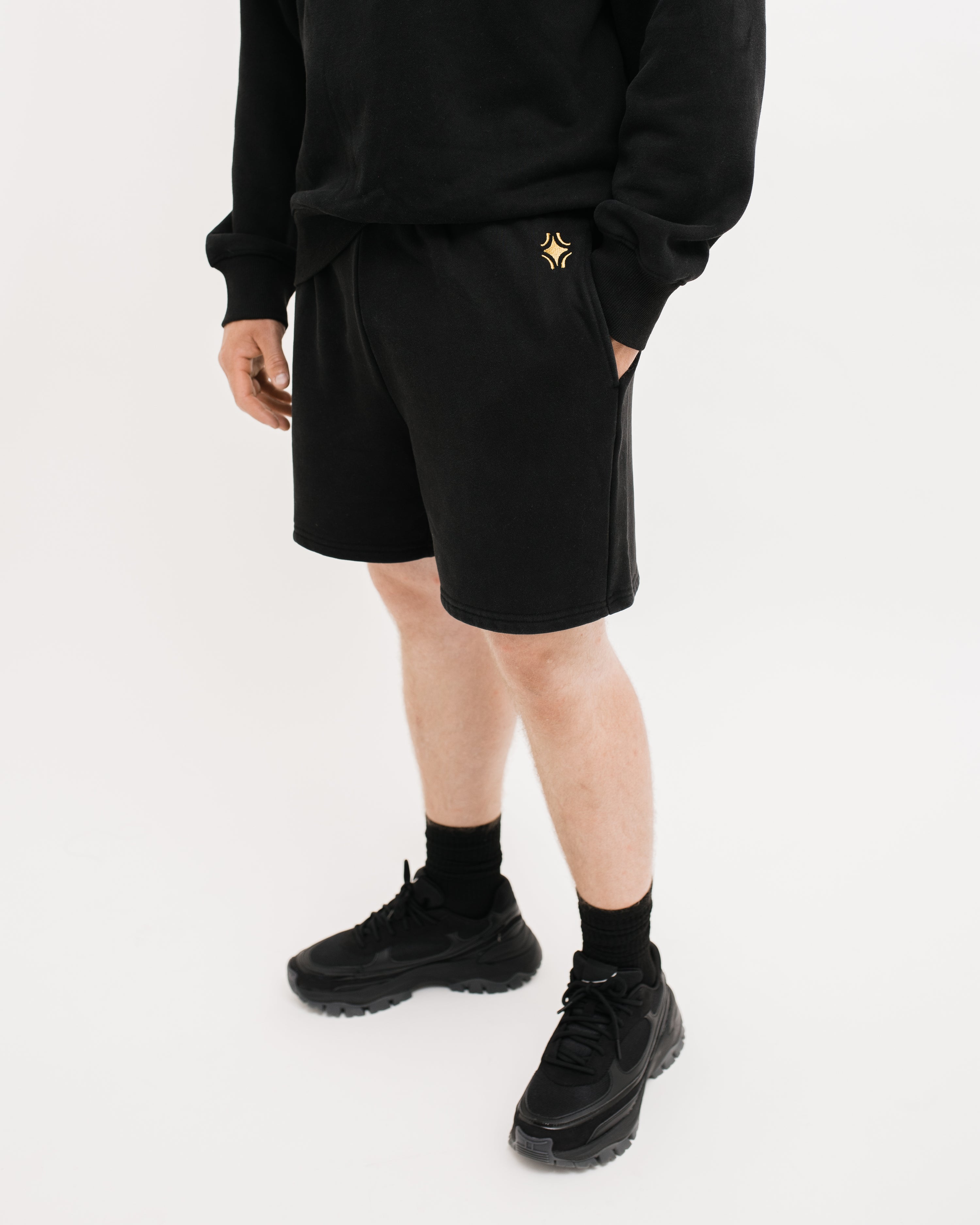 Sojourn Moto Camp Crew sweatshorts in carbon