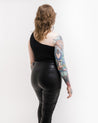 Sojourn leather motorcycle leggings rear view